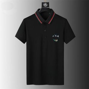 Nieuwe Burbreys Europa Baja Casual Polo Shirt Heren klassieke Solid Letter Borduurwerkzomers Zomer Korte mouw T-shirt Tidal Current