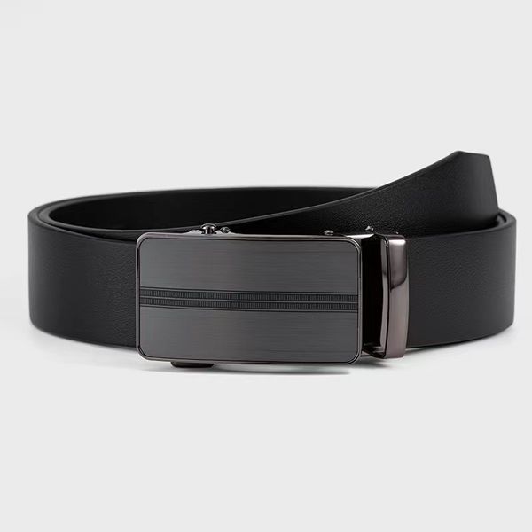 Accessoires de marié, ceinture en cuir tanné végétal teint, boucle automatique, vente en gros, polyvalente et décontractée, CN-319