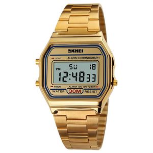 New Business Men Retro horloge waterdichte elektronische mode persoonlijkheid dunne strip relogio masculino digitale SKMEI284z