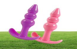 NOUVEAU Godemichet Anal Gelée ROSE Jouets Anaux Masseur Réel Peau Sentiment Adulte Men039s Women039s Sex Toy anal plug7845310