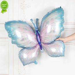 Nuevos globos de papel de mariposa, globo de helio de hadas de insectos 3D para 1er niños, tema de mariposa, decoración de fiesta de cumpleaños, Baby Shower para niñas