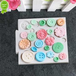 Nouveau bouton Silicone moule cuisine bricolage gâteau outil de cuisson Fudge Biscuit chocolat décoration argile plâtre bouton forme Silicone moule