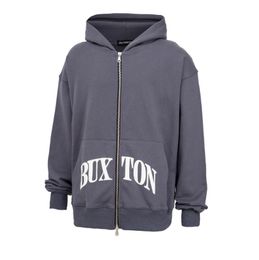 Nouveau Buxtones sweats à capuche pour hommes veste cardigan à fermeture éclair, sweats à capuche