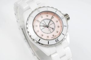 NIEUWE Bv5513 Womens 33MM Fashion EAST Dial A956612 Pink Movement Super Ceramic Case Quartz Armband ETA 2023 Horloges Moeder-van-p Maxkf