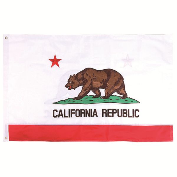 NUEVA bandera del estado de California 100% poliéster para todo clima con ojales de latón 3X5 pies