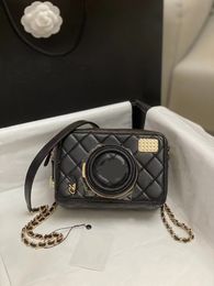 Nieuwe cameratas Designer tas spiegelkwaliteit geïmporteerde lederen dames casual tas enkele schoudertas crossbody tas portemonnee met volledige set verpakking