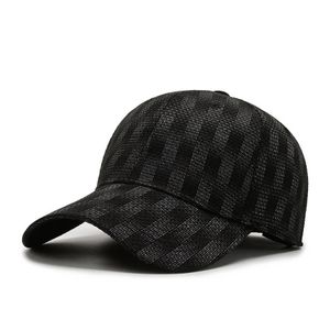 Sport elastische stof snapback cap mannen vrouwen passen gesloten volledige plaid design honkbal petten buiten platte hoeden voor unisex