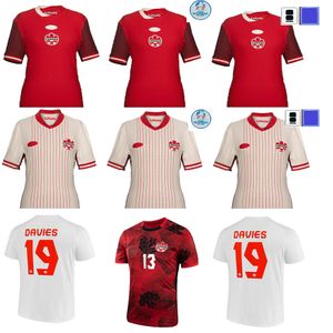 Nueva camiseta de fútbol de Canadá LARIN Maillot de Foot 2024 Copa América Copa MAN Kit 2025 Camiseta de fútbol del equipo nacional canadiense 24/25 Local visitante BUCHANAN DAVIES DAVID