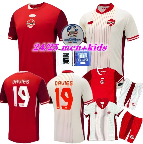 New Canada Soccer Jersey Maillot de Foot 2024 Copa America Cup Kids Kit 2025 Canadian National Team Football Shirt 24/25 Home Away Buchanan Davies David