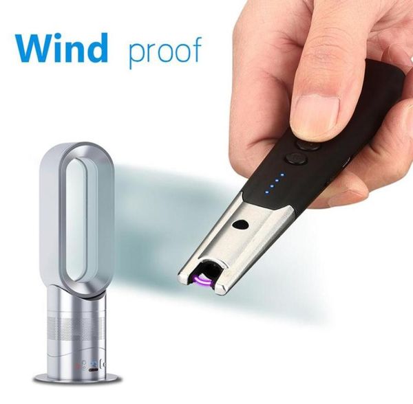 nueva vela encendedor encendedor de metal cargación USB USB a prueba de viento Portable Arc Regalo más ligero Herramienta de encendido de cuello largo para 7651542