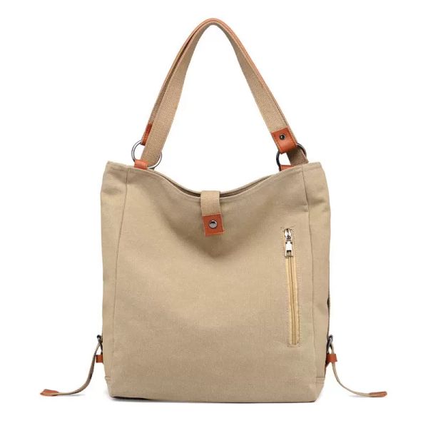 Nouveau sac à bandoulière en toile dames sacs à bandoulière sacs à dos réutilisables multifonction mode sac de voyage grande capacité