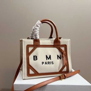 NOUVEAU Toile Tot Bag BM Totes Femmes Grande Capacité En Cuir Designers Sacs À Main Commute Simple Épaule Sacs À Provisions Mode Bourse Sac À Main