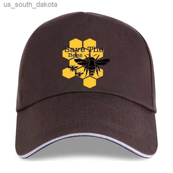 Nueva gorra con diseño de panal Save The Bees para hombre, gorra de béisbol, Tops rojos, ropa de corredor, Funky verano, algodón, Hip Hop, hombre único L230523
