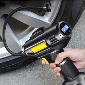 Portable Wireless Tire Inflator Pump for Cars, Bikes, Motorcycles - Electric Air Compressor with Digital Pressure Gauge