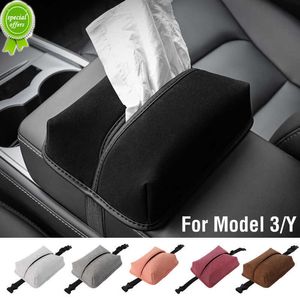 Nouvelle boîte de mouchoirs d'accoudoir de voiture pour Tesla modèle Y/3 voiture pare-soleil support de boîte de mouchoirs Auto décoration de stockage intérieur pour accessoires de voiture