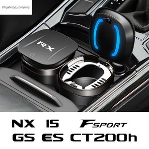 Nieuwe auto -asbakhouder met LED -auto -accessoires voor Lexus RX 300 330 NX FSport is 300H 250 ES CT200H GS LS LX UX 200 GX 400 460