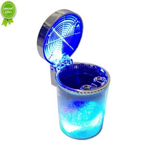 Nuevo Cenicero de coche con luz Led, Cenicero para cigarros, contenedor, Cenicero, botella de Gas, soporte para taza de humo, taza de almacenamiento, suministros para coche