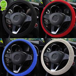 Nieuwe auto Auto Universal Steering Wheel Cover Globe MicroFiber Ademend Anti-Slip Cover 15 ''/38 cm Sports stuurwielhoes