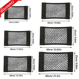 Nieuwe Auto Terug Kofferbak Opbergnet Seat Elastische String Net Magic Sticker Mesh Opbergtas Auto Organizer Rugleuning tas Freeshipping