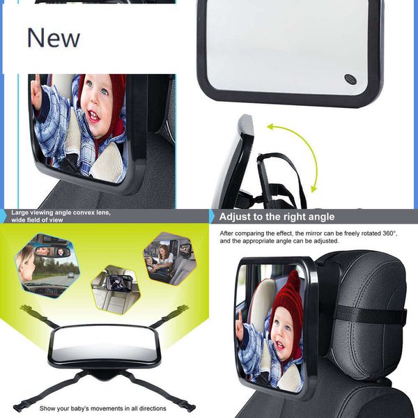 Nuevo auto posterior en la parte posterior Mirror de niños Baby Child Child Sheet Safety Releat Relester Monitor