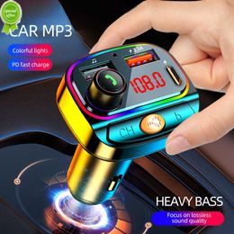 Nuevo coche Bluetooth 5,0 transmisor FM receptor inalámbrico reproductor de música Mp3 llamada con manos libres Dual USB tipo C 3.1A QC3.0 PD 20W carga rápida