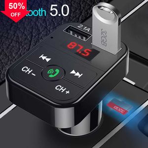 Nieuwe Auto Bluetooth 5.0 Fm-zender Draadloze Handsfree Audio-ontvanger Auto MP3 Speler 2.1A Dual USB Fast Charger Auto accessoires