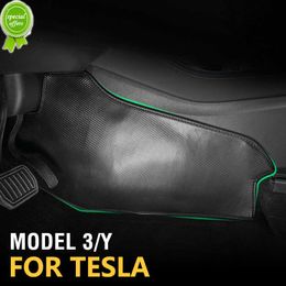 Almohadilla protectora para pie de defensa lateral, Control Central de coche, accesorios interiores, embellecedor de decoración para Tesla Model 3 Y