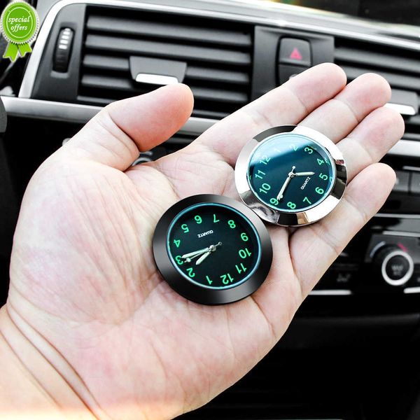 Nuevo reloj de coche luminoso Auto adorno accesorios de coche para Mercedes benz AMG A B C E S R G clase GLK GLA GLC GLB GLE CLS CLA