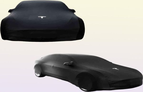 Coveurs de voitures neuves Soleil extérieur UV Snow Imperproof Protection de poussière pour Tesla Modèle 3 Y X S Accessoires de style noir de haute qualité W22036229699