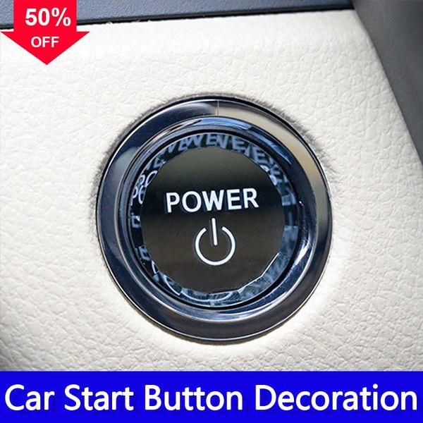 Nouvelle voiture cristal moteur démarrage arrêt bouton de commutation bouton d'allumage couverture autocollant pour Toyota Camry Avalon Rav4 Highlander accessoires