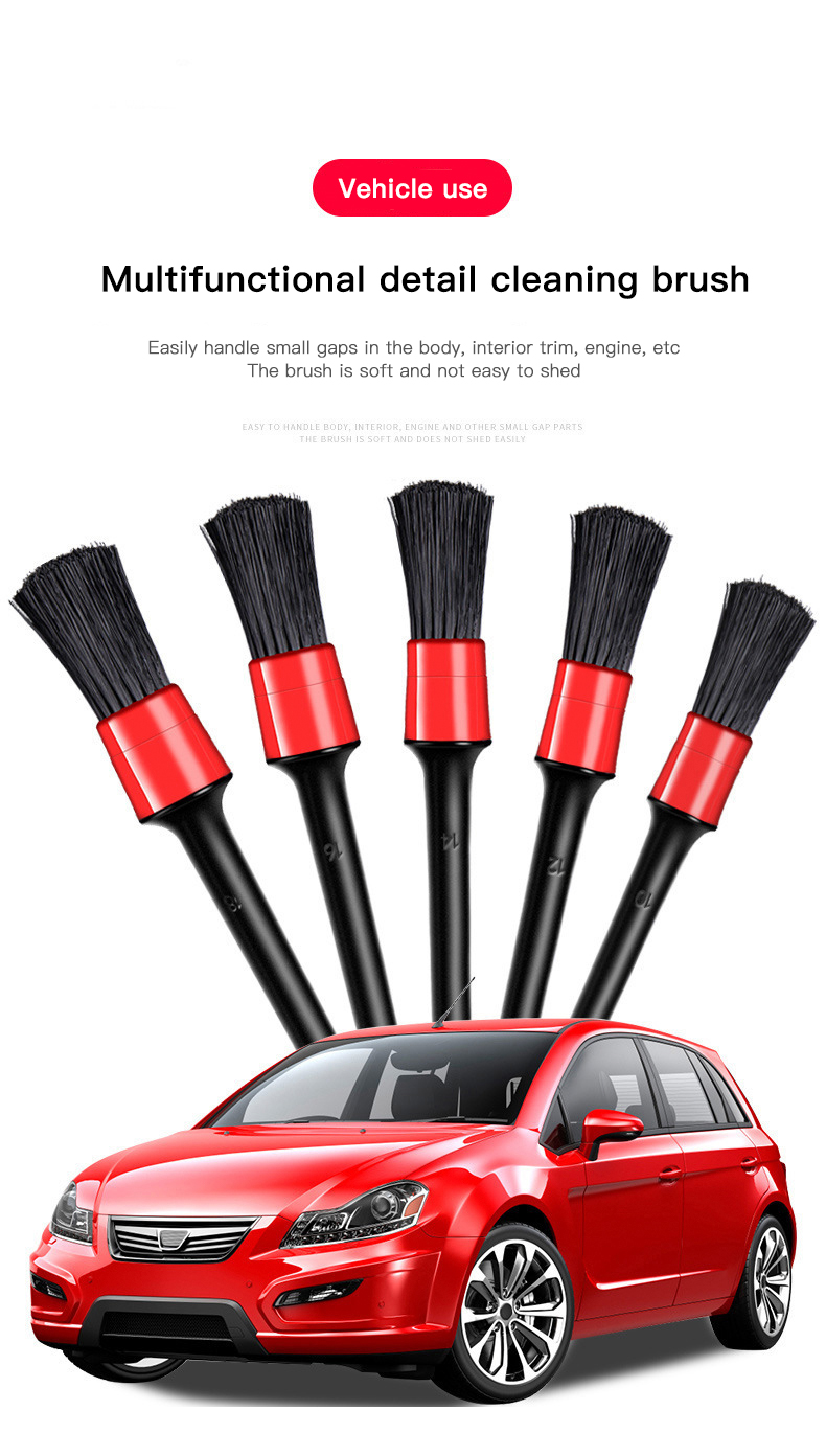 Yeni Araba Detay Temizleme Fırçası 5 Farklı Boyutta Araba Detaylandırma Fırçası Seti Temizleme Araba İç Hava Firar Otomotiv Fırçaları Kiti