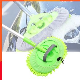Nuevo cepillo para detalles de coches mopa de limpieza de coche ajustable para lavado de neumáticos de ventana de coche escoba de chenilla suave herramienta de lavado mopas removedoras de polvo