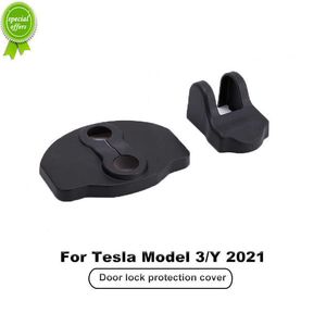 Nouvelle Protection de serrure de porte de voiture loquets de couverture de rouille bouchon de porte couvre accessoires de Modification pour Tesla modèle 3/Y 2021 2022