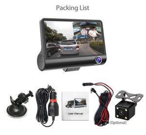 Nieuwe auto DVR 3 camera's Lens 40 inch Dash Camera Dubbele lens met achteruitkijkcamera Videorecorder Auto Registrator Dvr Dash Cam8998776