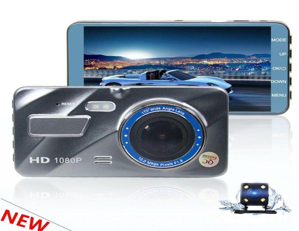 NOUVEAU CAR DVR Unique CAME VIDÉO DIGICHE DE 4 pouces de 4 pouces 2CH 170 ° Véhicule CamronDier WDR GSENSOR Starlight Night Vision Parking 2816919