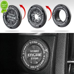 Nieuwe auto-motor Start Start Stop-knop Cover spin Gear Shape Auto ontstekingsschakelaar Drukknop Decoratieve deksel Interieur Accessoires