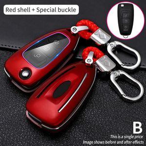 Nieuwe auto Fashion Flip Key Cover Remote Case FOB geschikt voor Ford Focus Mk3 Mondeo Fiesta Kuga EcoSport Escape Ranger S-MAX C-MAX 0109