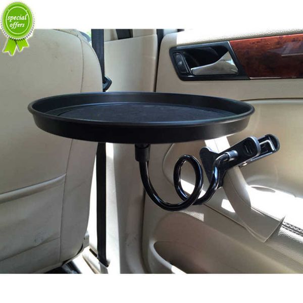 Nouveau plateau de nourriture de voiture avec support de pince Table à manger pliante porte-boissons palette de voiture siège arrière eau porte-gobelet de voiture plateau pivotant de voiture