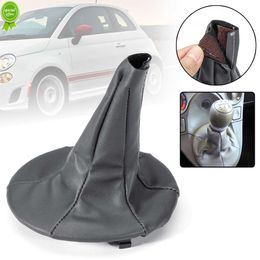 NIEUWE AUTO-GEAR SHIFT COCKAR Gaiter Boot Cover voor Fiat Panda 2003-2012 500 500C 2007-2013 Auto-versnellingsauto-accessoires gereedschappen