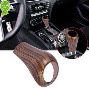 Nouveau couvercle de pommeau de levier de vitesse de voiture, Style Grain de bois, autocollant de couvercle de pommeau de levier de vitesse intérieur de voiture, accessoires de décoration pour Mercedes-Benz GLK300