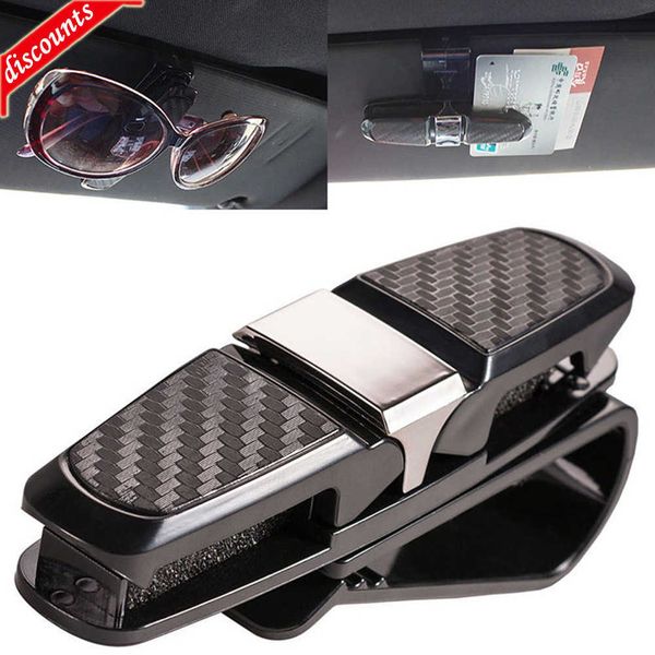 Nouvelle voiture étui à lunettes Auto pare-soleil porte-lunettes lunettes de soleil Clip porte-carte lunettes accessoires voiture accessoires intérieur