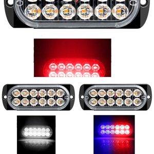 New Car Grill Emergency Police Lights 12v 12lled Strobe Light Railer de la lámpara de advertencia trasera de la lámpara de advertencia