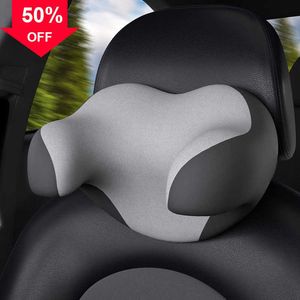 Nuevo reposacabezas de coche, almohada de espuma viscoelástica para el cuello del coche, reposacabezas ajustable, reposacabezas 3D, almohada de viaje, soporte para el cuello, fundas de asiento para coche
