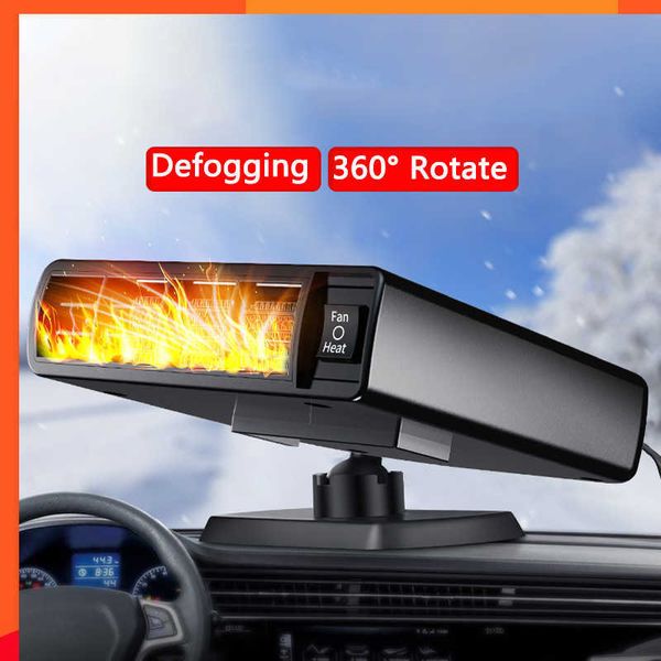 Nouveau chauffage de voiture chauffage électrique ventilateur de chauffage d'hiver sèche-linge électrique portatif désembuage de pare-brise désembuage dégivreur 12V/24V chaleur rapide