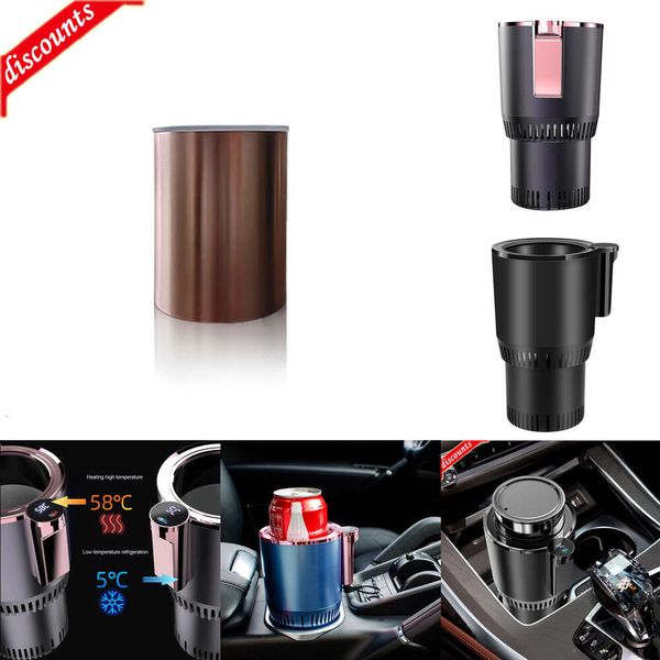 Nouveau support de voiture 2-en-1 écran tactile refroidissement chauffage voiture tasse électrique refroidissement boissons boissons canettes avec affichage de la température pour Camping voyage