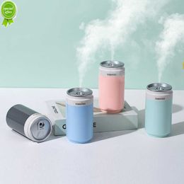 Nuevo Humidificador de coche, ventilador USB portátil, Mini luz LED, 2 engranajes, ajuste de aparatos eléctricos de coche, humidificador de aire de escritorio para vehículo