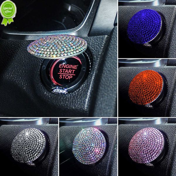 Nouvelle voiture allumage Onekey Start Stop bouton poussoir bouton de commutation housse de protection Auto décoration intérieur strass moteur accessoires