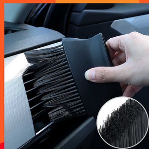 Nouvelle voiture intérieur détaillant brosse de nettoyage climatiseur sortie d'air brosse de nettoyage voiture crevasse dépoussiérage grand Nylon brosse outil