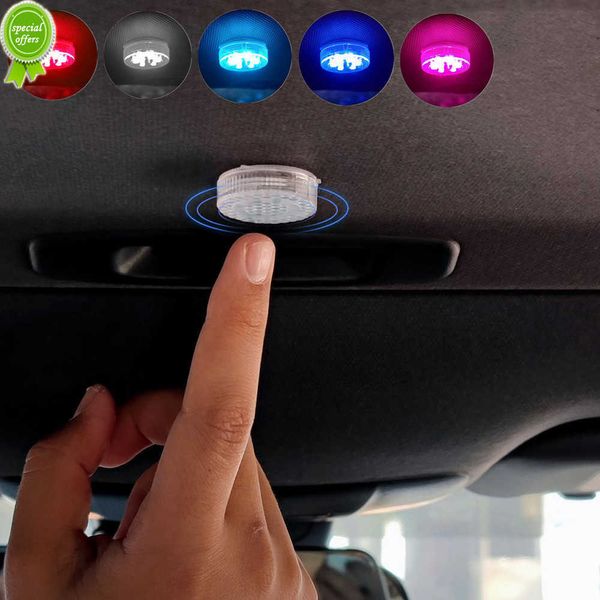 Nueva luz Interior del Sensor táctil del dedo del coche 6LED Mini bombilla de lectura del techo maletero LED hogar cocina armario intermitente sin batería