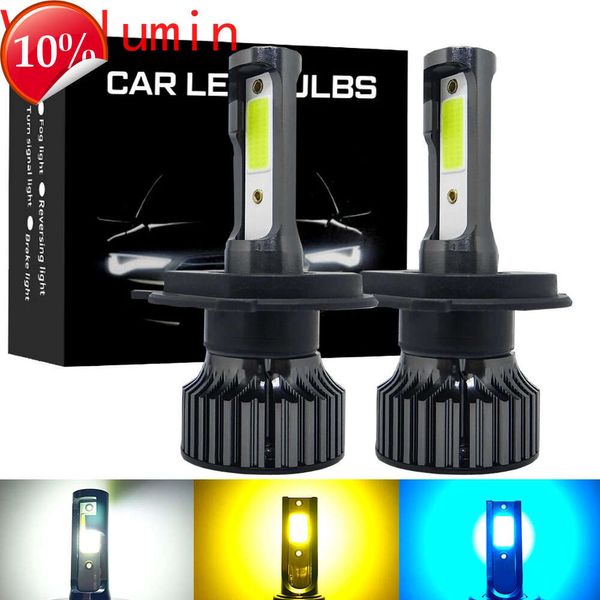 Nuevo faro LED para coche H4 H7 H1 H3 H8 H9 H11 HB3 HB4 9005 9006 30W 6500K bombillas de luz antiniebla para faros delanteros de coche Color blanco azul hielo amarillo